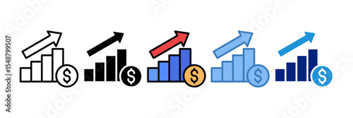 Market Growth Icon Element For Design