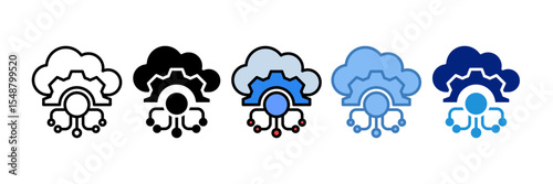 Digital Transformation Icon Element For Design