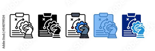 Business Strategy Icon Element For Design