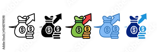 Financial Growth Icon Element For Design
