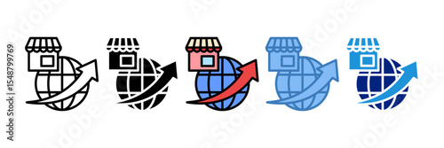 Global Expansion Icon Element For Design