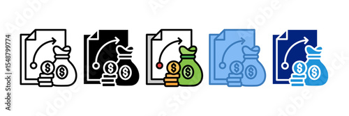 Financial Planning Icon Element For Design