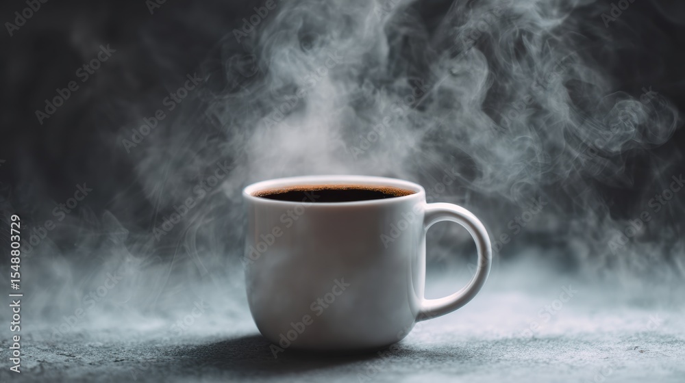 A steaming cup of coffee sits on a textured surface, creating a warm and inviting atmosphere for cozy moments. A steaming cup of coffee sits on a textured surface, creating a warm and inviting atmosphere for cozy moments.