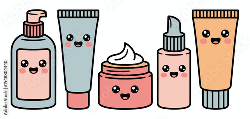 Cute Kawaii Cosmetic Products Collection