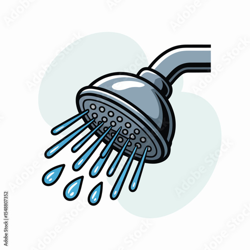 Cartoon Shower Head with Water Spray