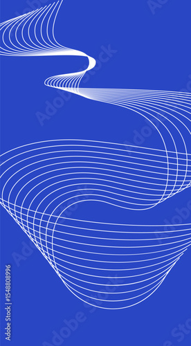 Distortion of linear information flow. Vector illustration. Sketch for creativity.