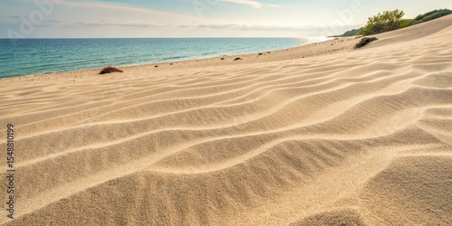 Coastal Sand Dune Waves Beach Landscape Photography, coastal dunes, beach scenery