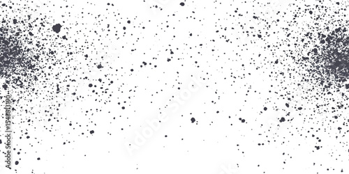 Abstract grunge texture effect scratch and dust particle grain on white background, Image includes a effect the black and white tones, abstract dot grunge effect for wall art.