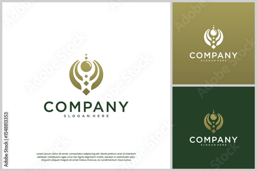 abstract logo decoration , interior , natural material , design vector