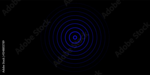Radio Wave illustration effects on Green Screen background. circle waves in white background.