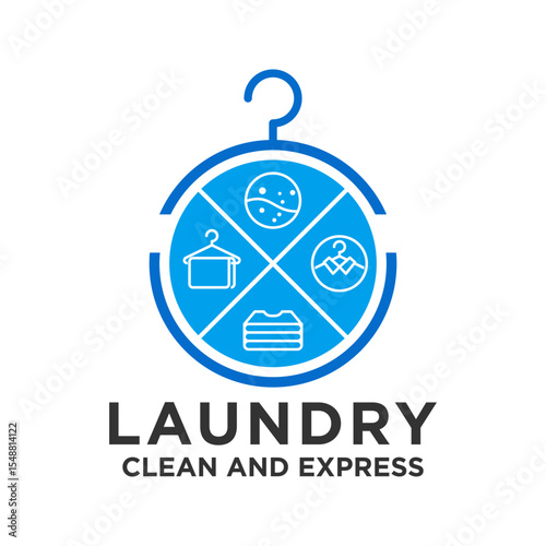 Premium Logo For Loundry Laundry Dry Clean Store Business Vector Template 