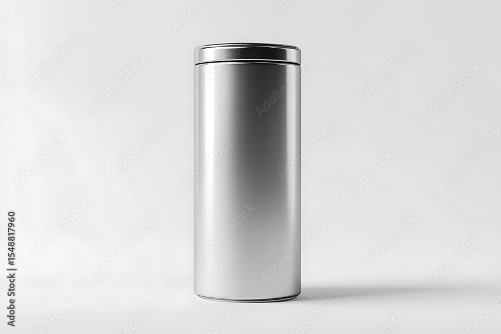 A powerful AA battery with a clean metallic surface, ready for consumer electronics branding display mockup A powerful AA battery with a clean metallic surface, ready for consumer electronics branding display mockup