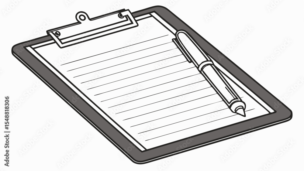 Vector Mockup of Clipboard with Editable Paper Vector Mockup of Clipboard with Editable Paper