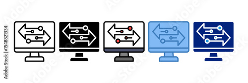 Technology Transfer Icon Element For Design