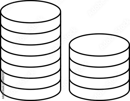 Isometric Stacks of Cylindrical Tokens: Large and Small