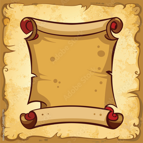 old paper scroll with wax seal