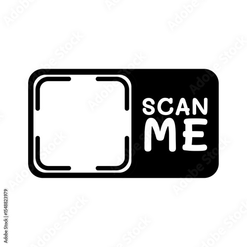 Scan qr code. Scan me. QR codes for smartphone. QR code with inscription scan me with smartphone. Scan me icon. Scan qr code icon for payment