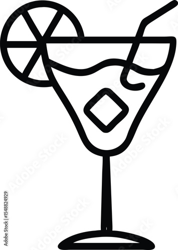 Cocktails Vector Illustration Style Premium Vector