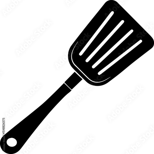 Silhouette of kitchen spatula icon vector illustration
