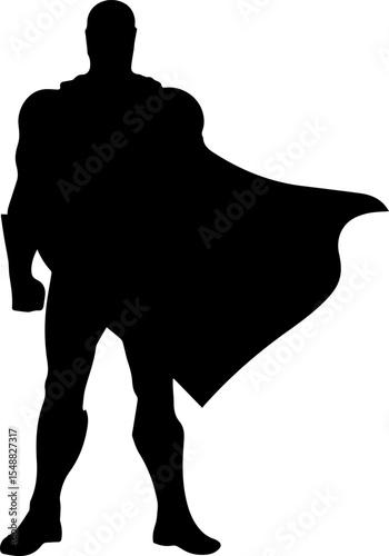 Men super hero silhouette vector illustration