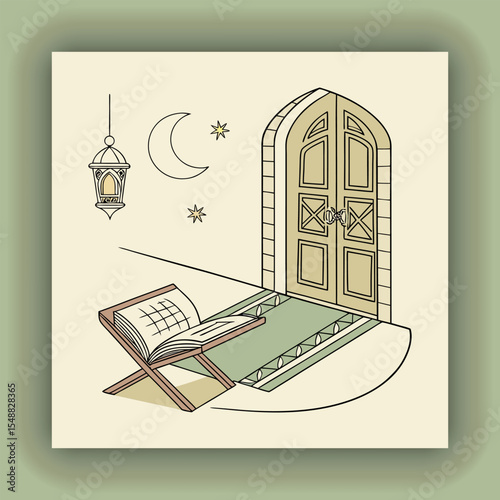 Ramadan kareem style editable template background
