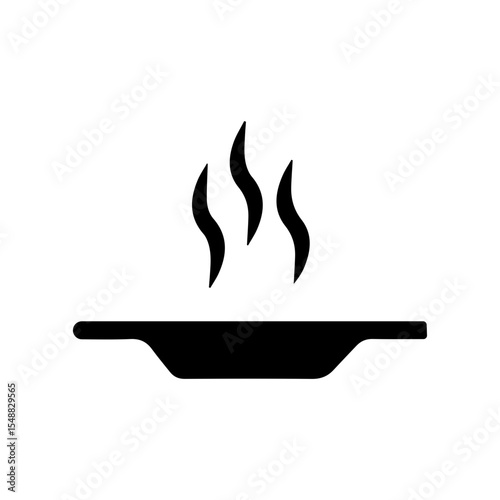 Hot plate glyph icon