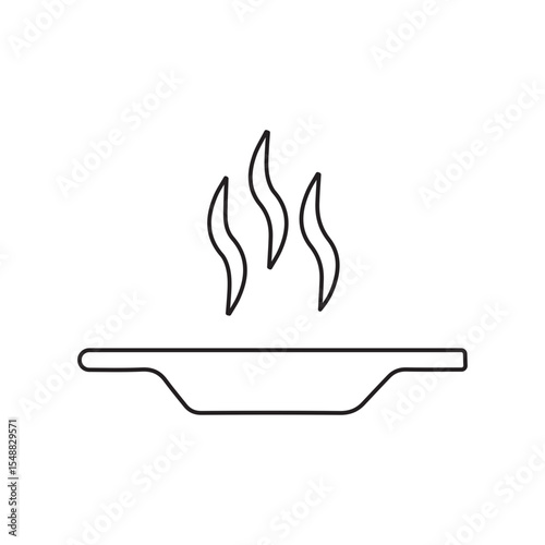 Hot plate line icon