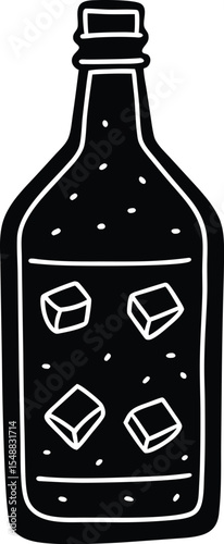 Cleaning detergent bottle line art icon Premium Vector