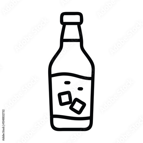 Cleaning detergent bottle line art icon Premium Vector