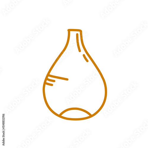 clay vase line art icon