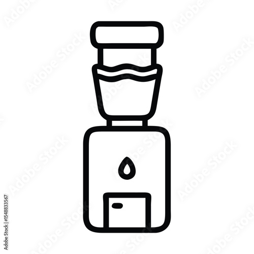 Water Cooler Icon Outline Style Icon Dispenser Stock Vector