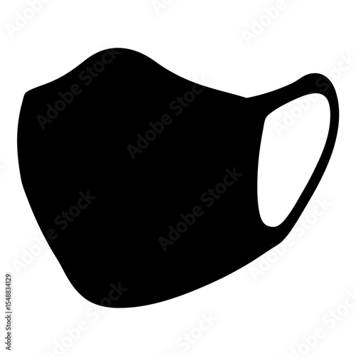 Black cloth face mask used during pandemic for safety purposes image