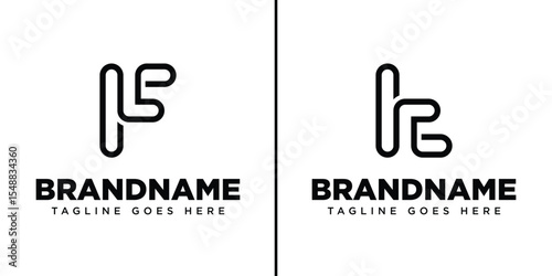 Letters FL or LR Monogram Logo, suitable for any business with FL LF LR RL initials