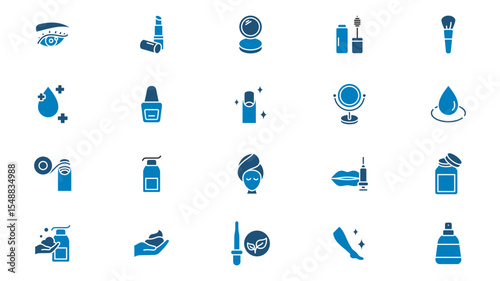 Collection of vector beauty body care icon design in trendy style