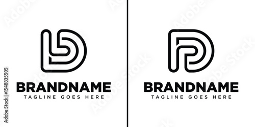 Letters DL or DR Monogram Logo, suitable for any business with DL lD DR RD initials