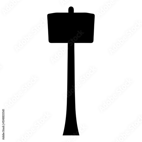 Silhouette of a wooden gavel or mallet used by a judge or auctioneer