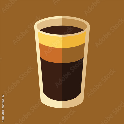 Hand drawn hot tea glass or thai food illustration