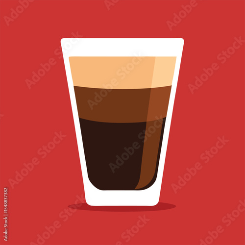 Hand drawn hot tea glass or thai food illustration
