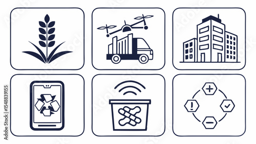 Sustainable Agriculture Drone Delivery, Smart Waste Management, and Recycling Technology