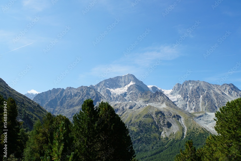Obraz premium Swiss Alps view from the trail - Switzerland 