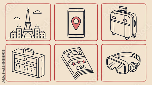 Plan Your Dream Vacation Travel Icons and Guides