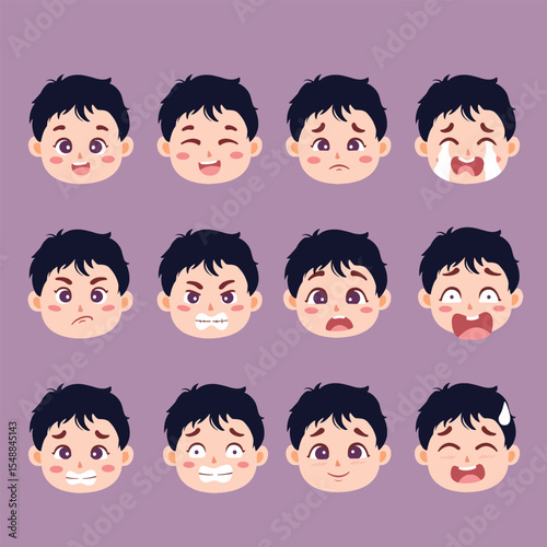 illustration of a boy's expression 