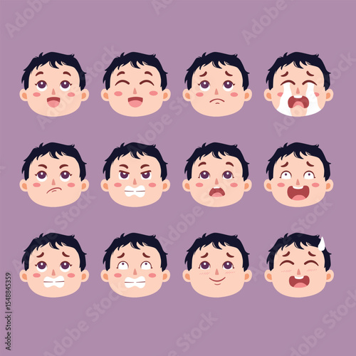 illustration of a boy's expression 