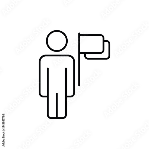 Guided Tour Icon vector stock illustration