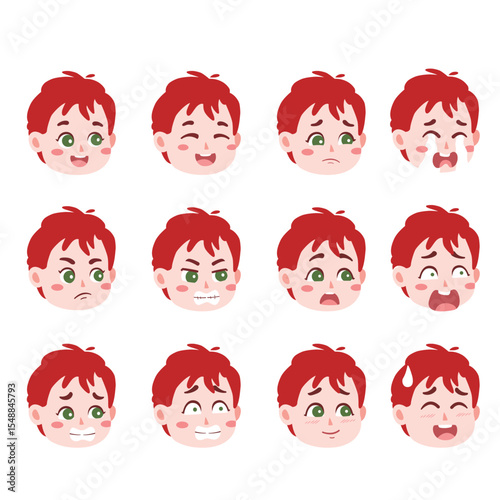 illustration of a boy's expression 