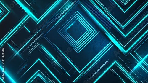 Abstract geometric pattern with glowing lines (2)