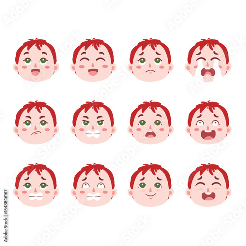 illustration of a boy's expression 