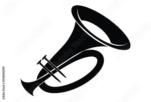 Sousaphone Silhouette Vector Illustration Perfect for Musical Instrument Brass Band