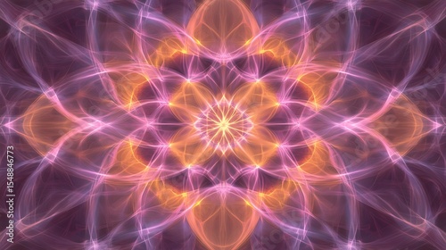 Abstract symmetrical design with glowing lines (1)