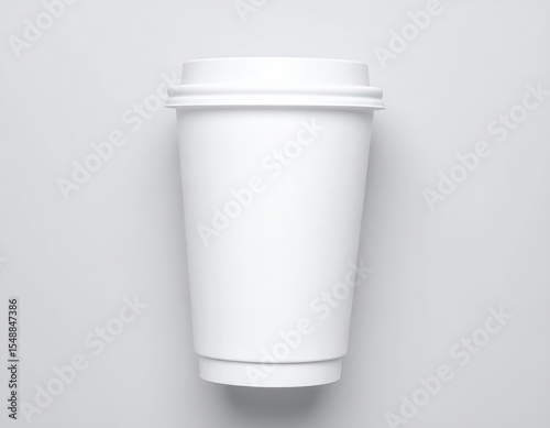 Wallpaper Mural White Disposable Coffee Cup Mockup on White Background Torontodigital.ca